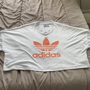 NWOT Vintage Style Oversized Adidas Crop Top